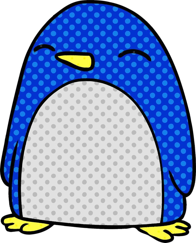 cartoon doodle of a cute penguin vector