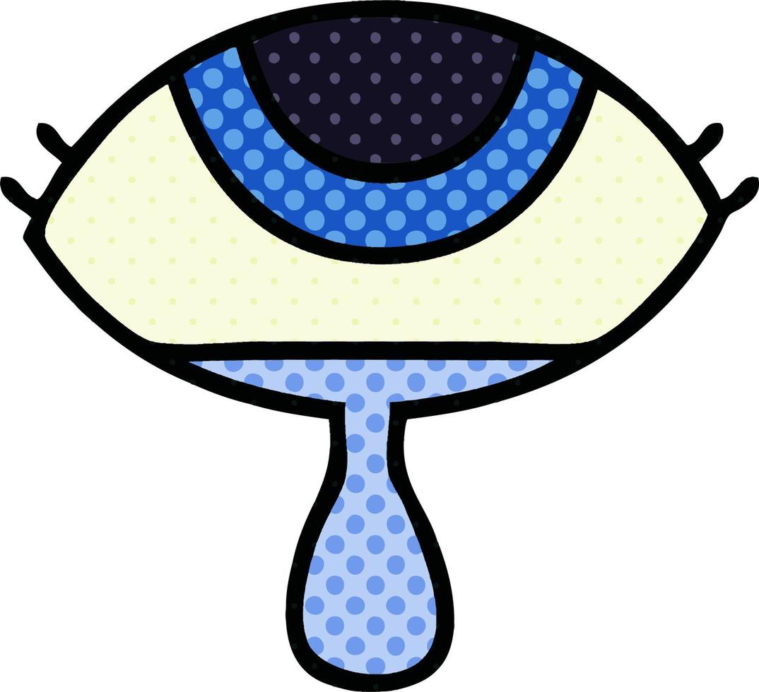 comic book style cartoon crying eye vector