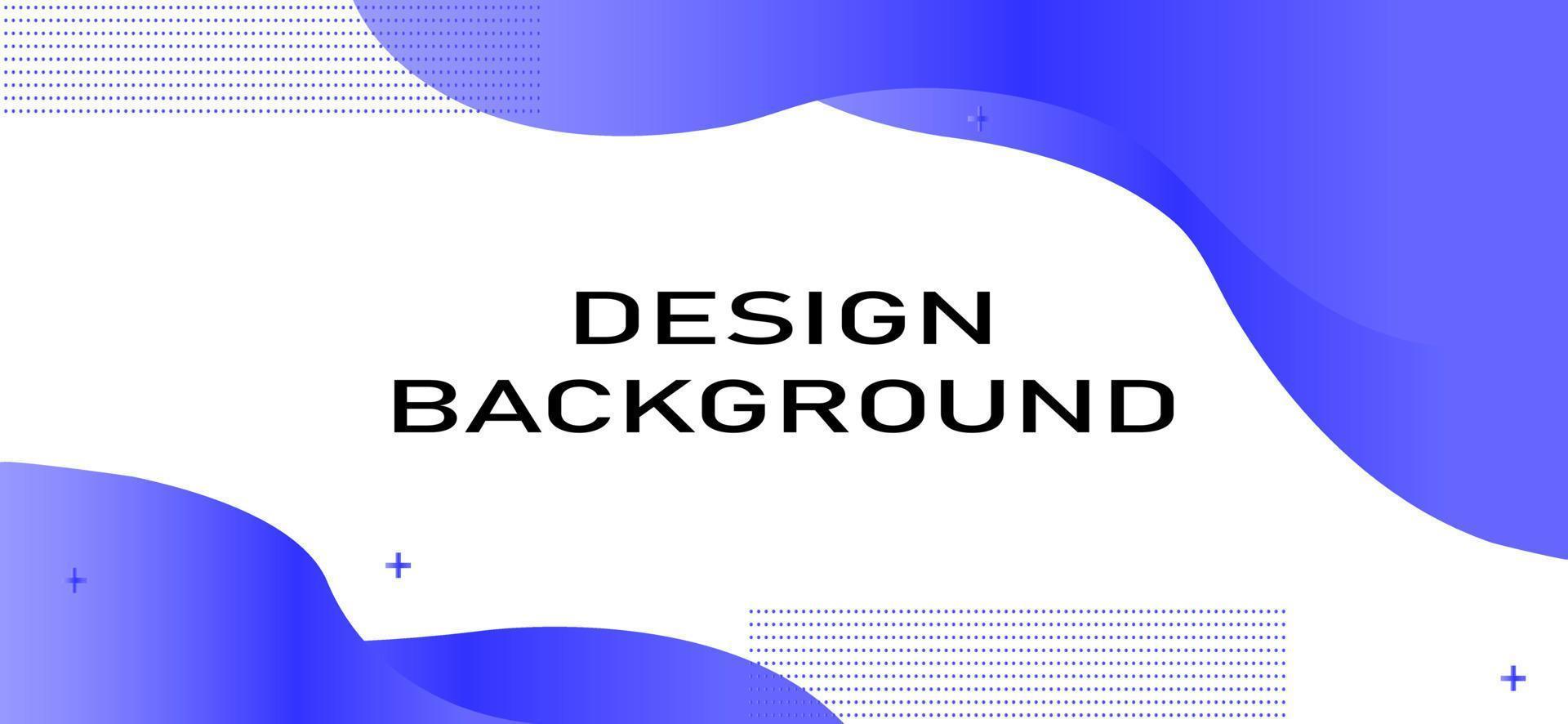 Design of a colorful banner template with gradient blue colors and fluid shapes. vector