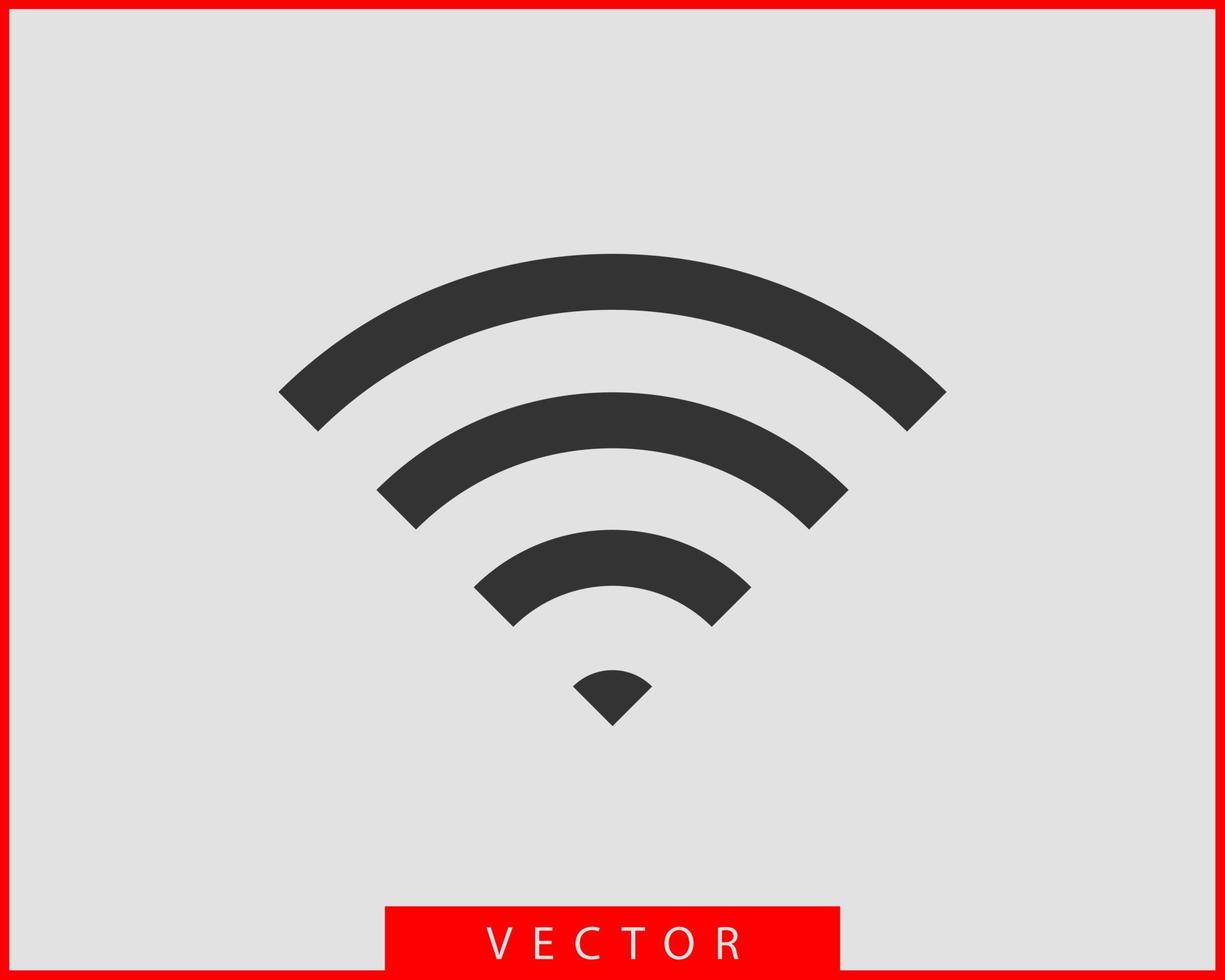 Free wi fi icon. Connection zone wifi vector symbol. Radio waves signal.