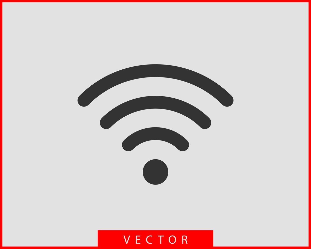 Free wi fi icon. Connection zone wifi vector symbol. Radio waves signal.