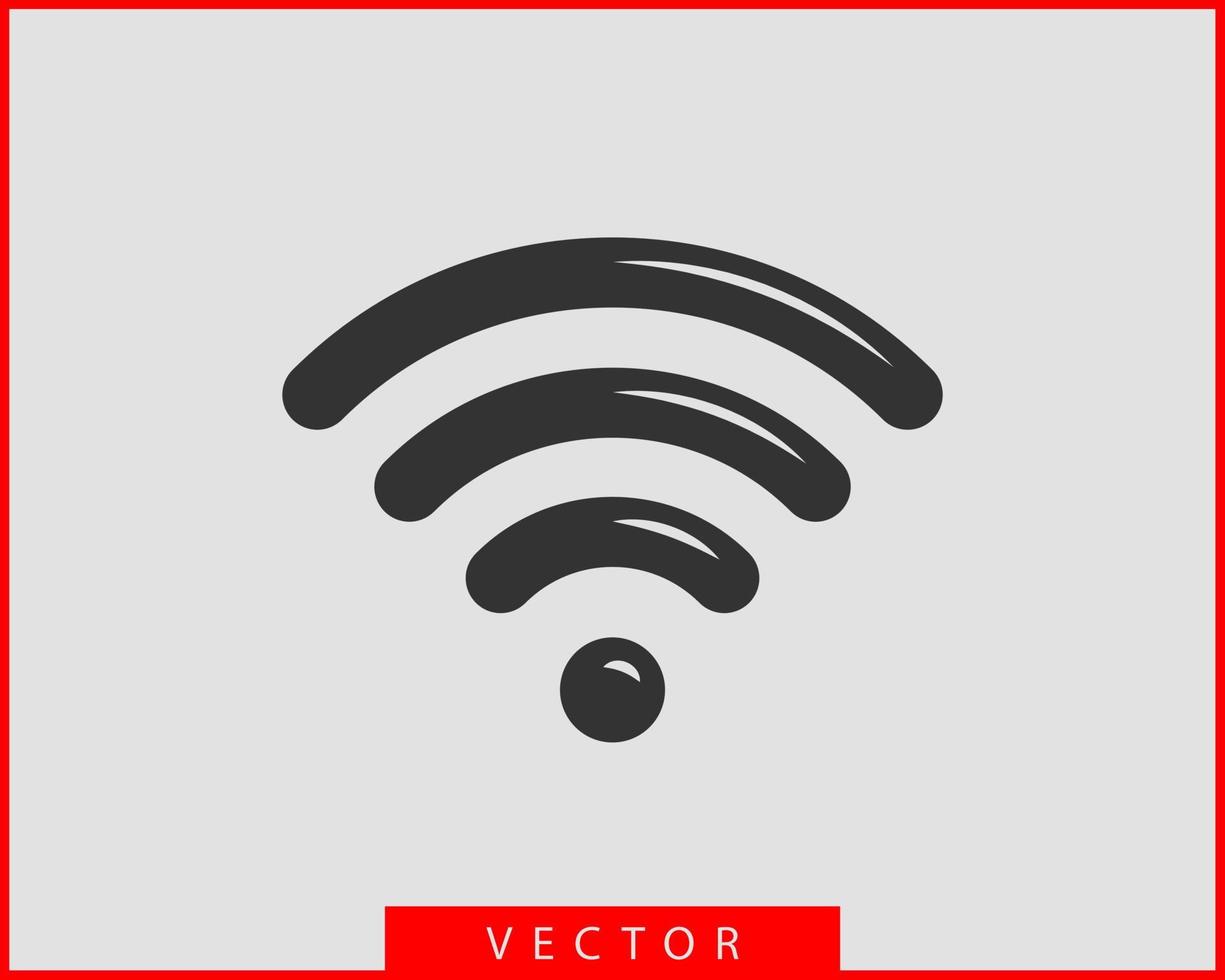 Free wi fi icon. Connection zone wifi vector symbol. Radio waves signal.