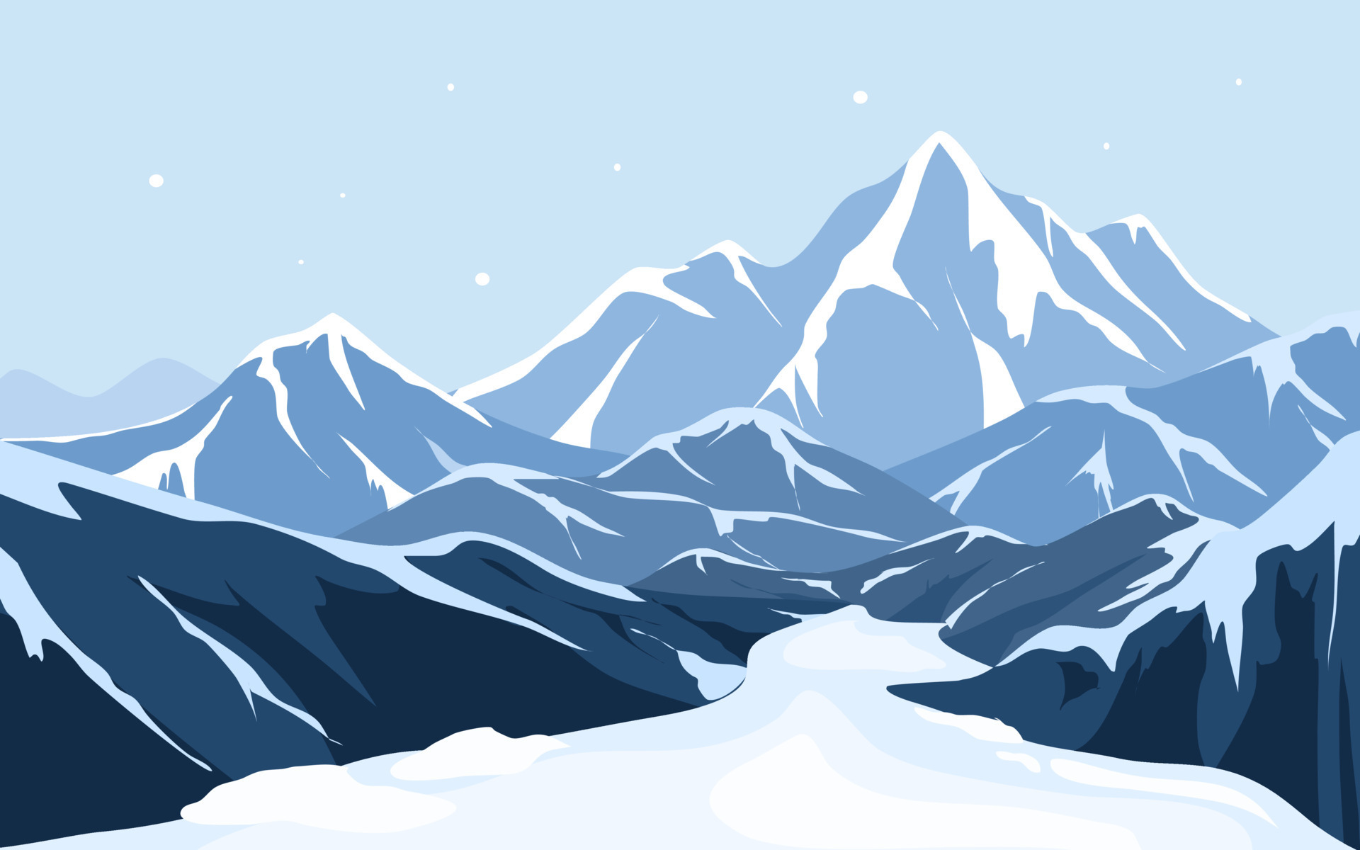 snow mountain clip art