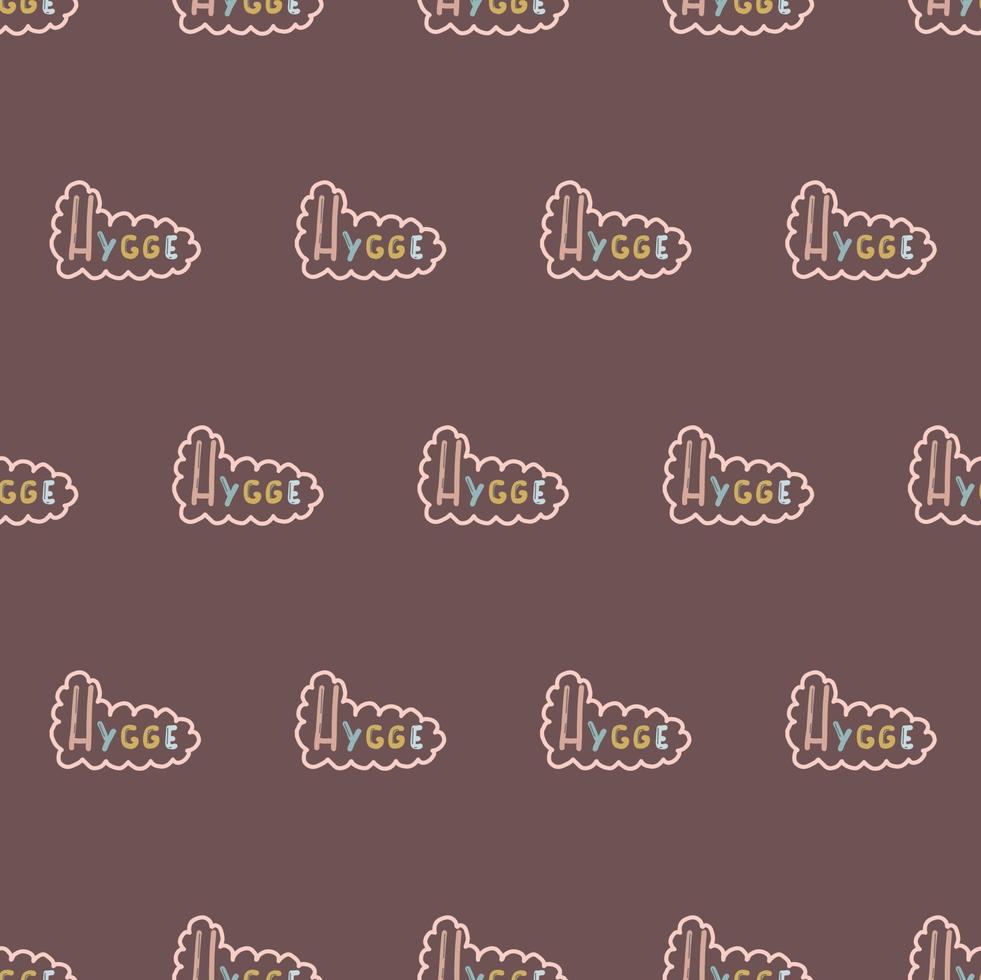 Pattern over hygge. Pattern for textiles, gift wrapping, scrapbooking. vector