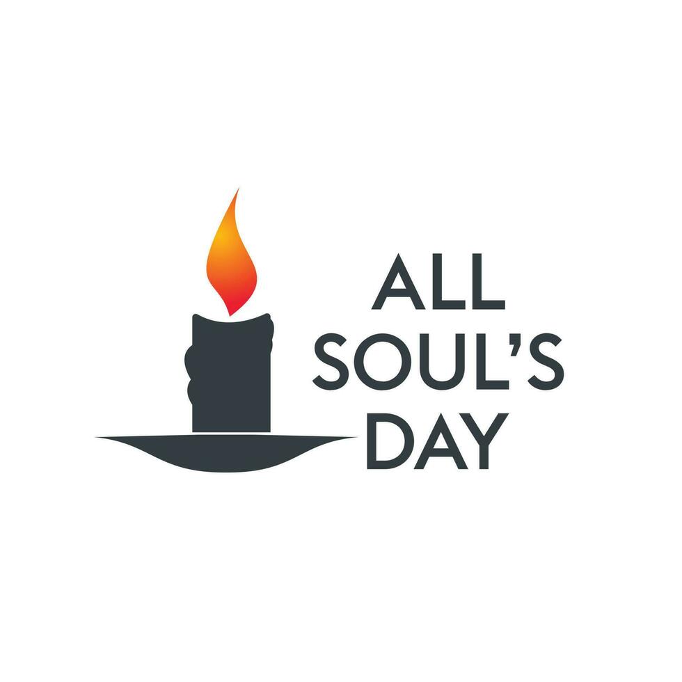 All souls day type vector design. Vector illustration of a Background for All Soul's Day.