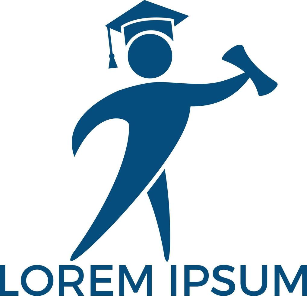 diseño de logotipo de estudiante. logotipo de educación. vector