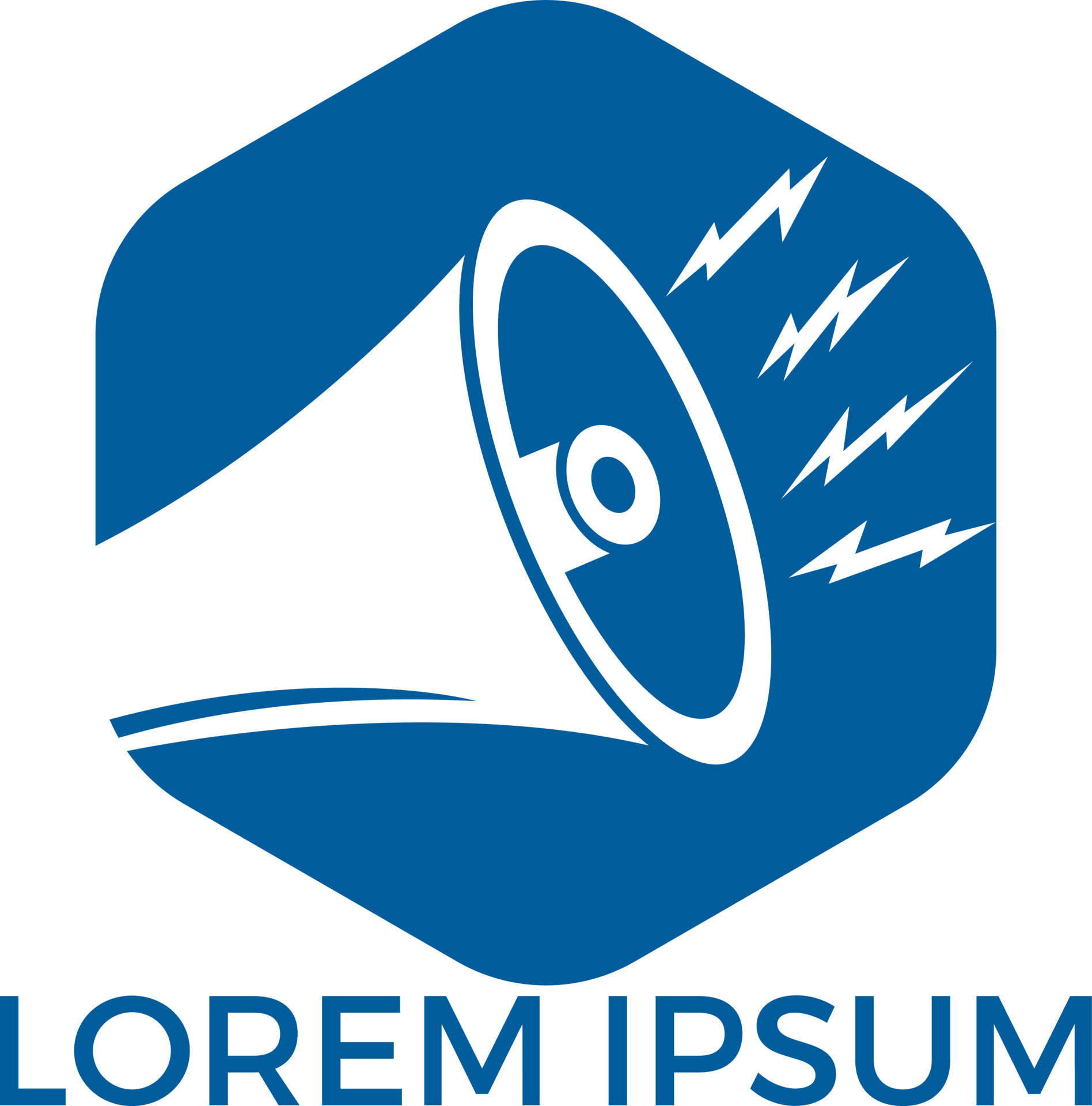 Megaphone logo design. Loud media logotype icon. Speak up logo icon