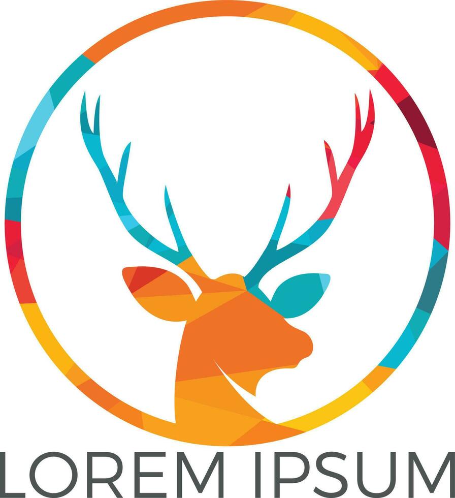 Deer Logo Design. Creative elk vector logo design.