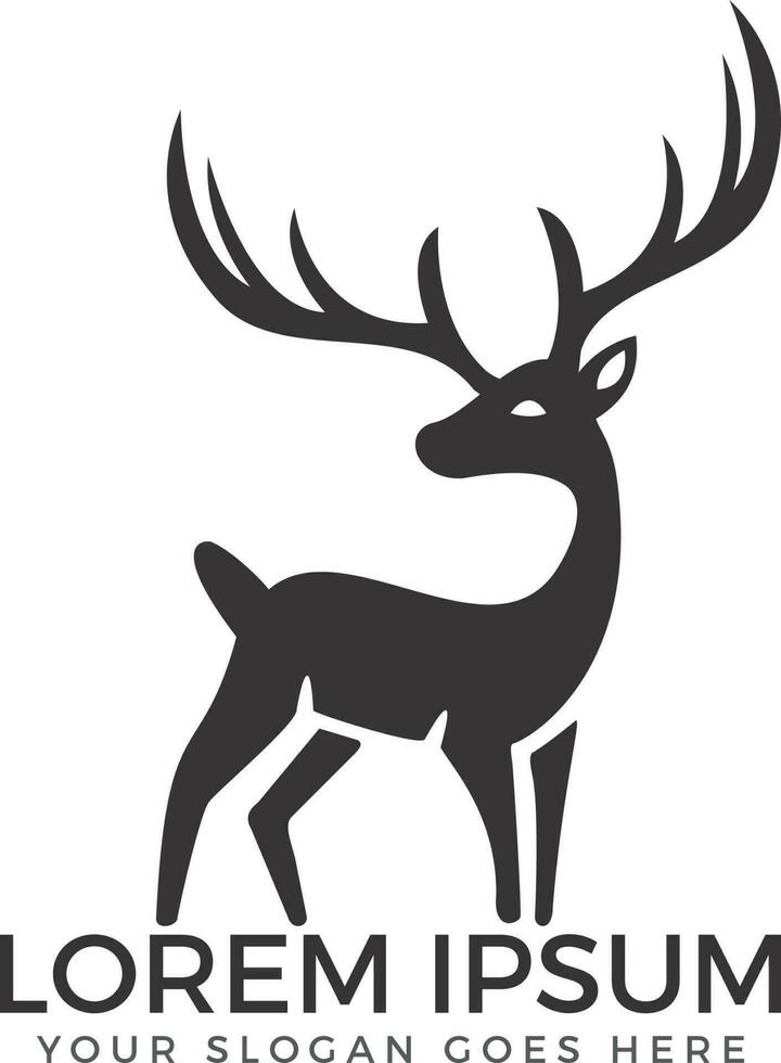 Deer vector logo design.