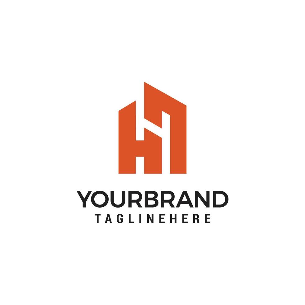 Modern home business logo HH letter Vector template