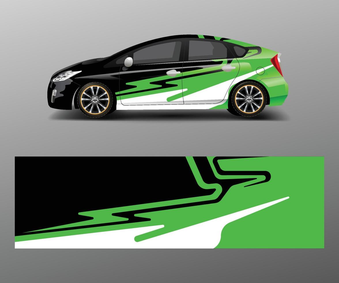 Car decal graphic vector wrap vinyl sticker. Graphic abstract wave shape designs for branding, race and drift car template design vector
