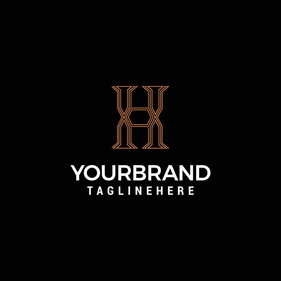 Abstract Initial Letter H Made From Elegant Lines Combination Monogram Graphic Logo Illustration. vector