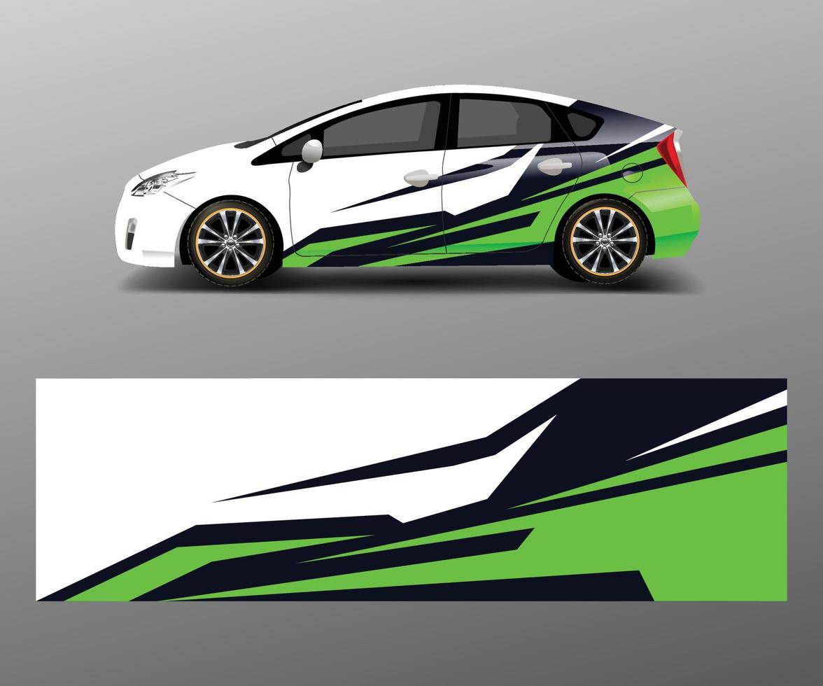 vector de diseño de calcomanía de envoltura de coche. diseños gráficos abstractos de carreras para vehículos, rallyes, carreras, vectores de diseño de plantillas de aventura