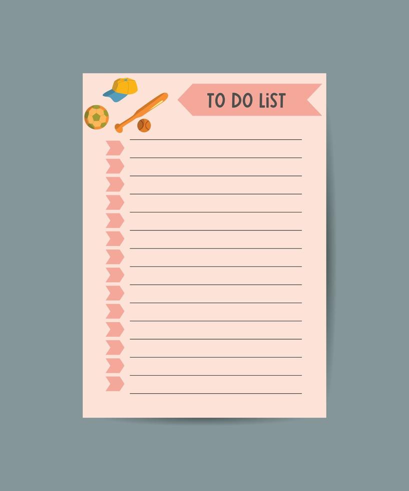 Weekly planning page template, daily plan, schedule for the week. Schedule background in minimalist style. Flat graphic vector illustration
