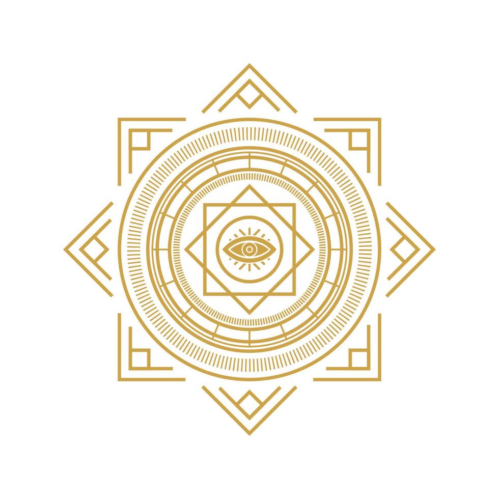 Geometric symbols, Sacred mystic signs vector