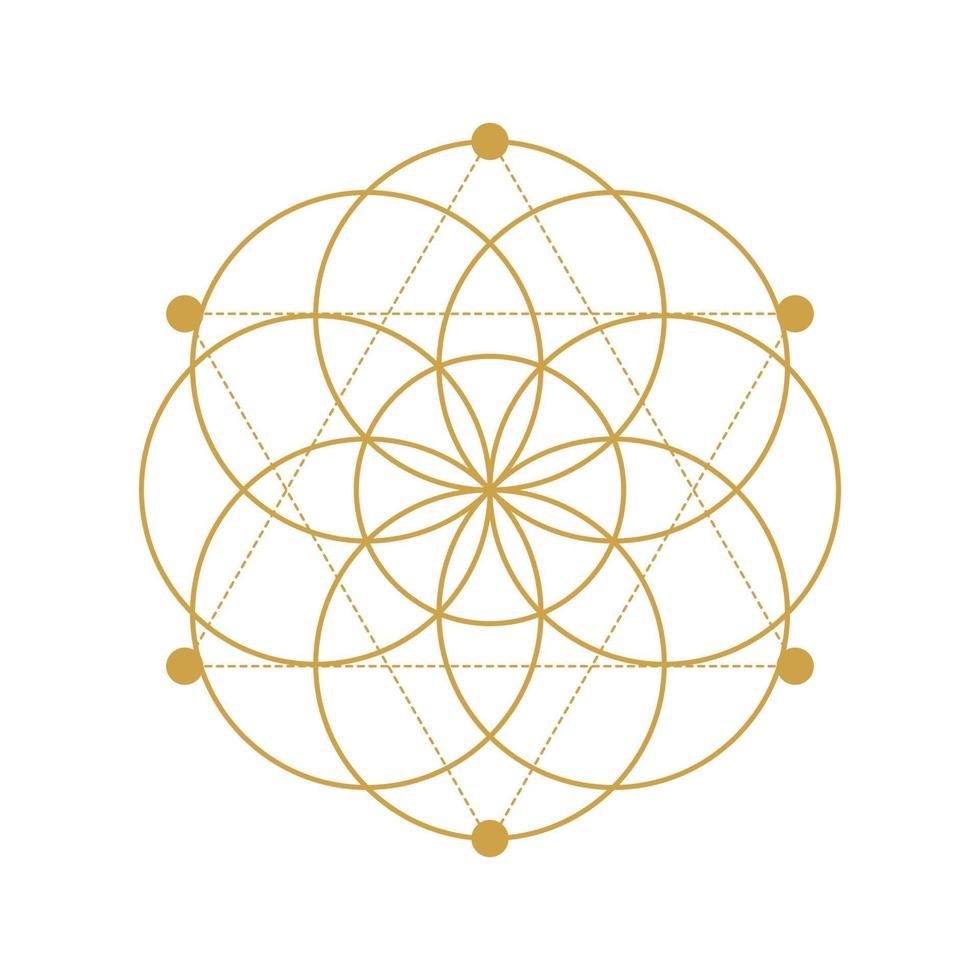 símbolos geométricos, signos místicos sagrados vector