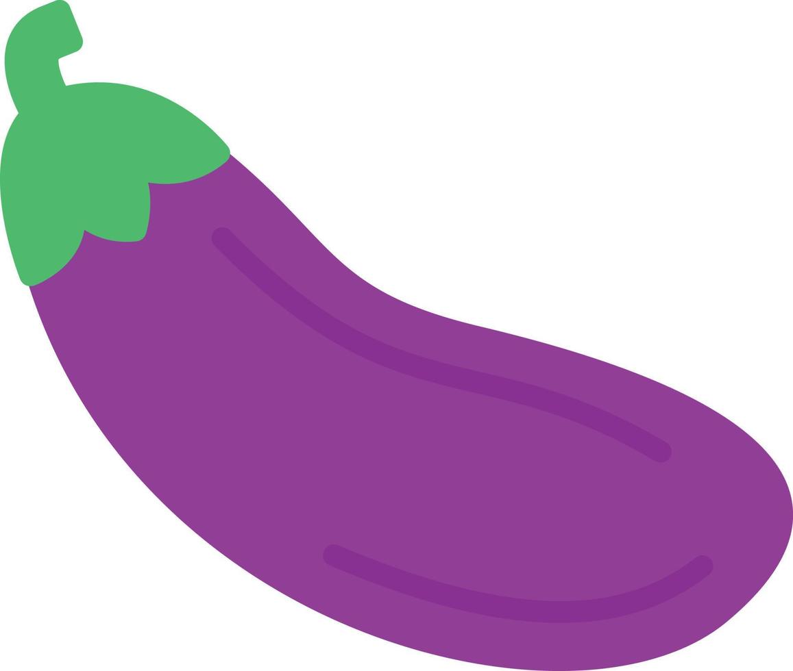 Aubergine Flat Icon vector