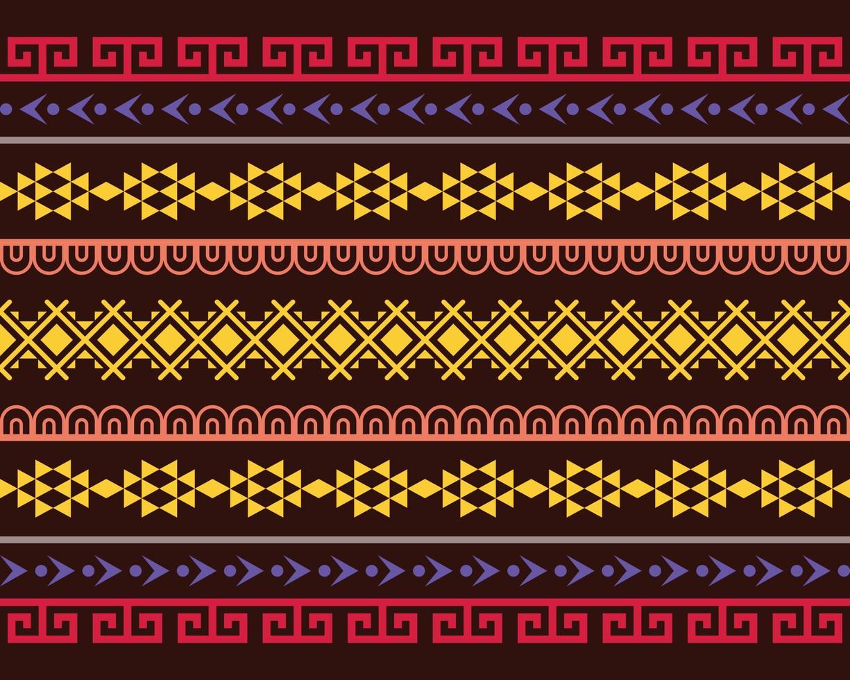 patrón étnico vintage tribal inconsútil azteca colorido vector