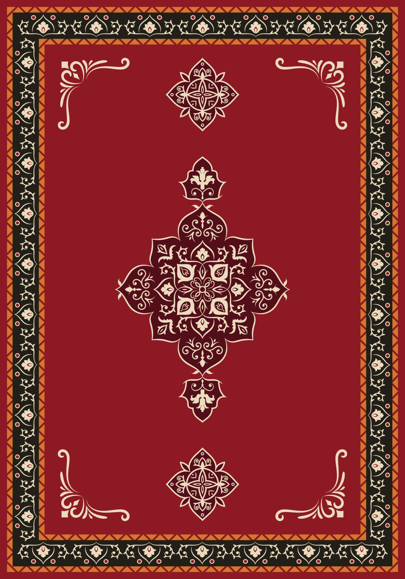 Persian turkish damask pattern rug carpet 11714309 Vector Art at Vecteezy