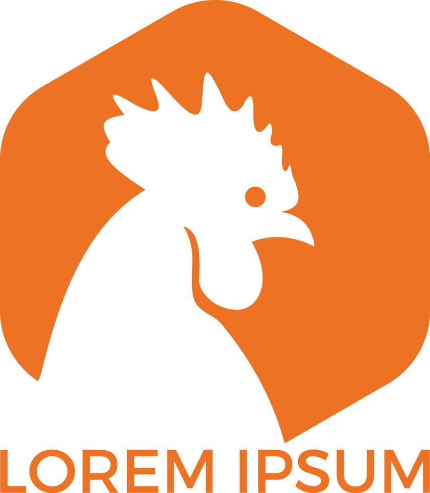 Rooster vector logo design.