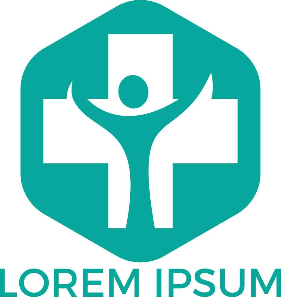 Abstract medical vector logo design. Illustration design of logotype cross health symbol.