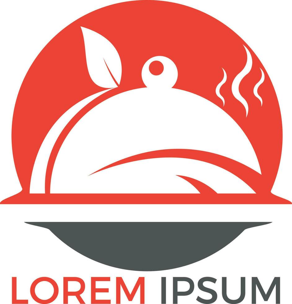 Abstract logo for cafe or restaurant. Graphic food icon symbol for cooking business. vector