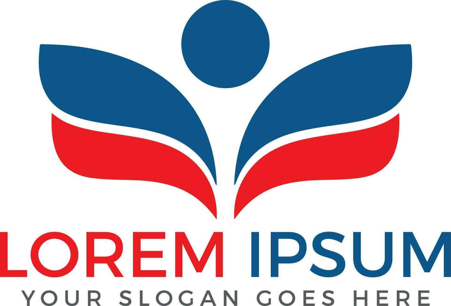 Health and freedom logo design. vector