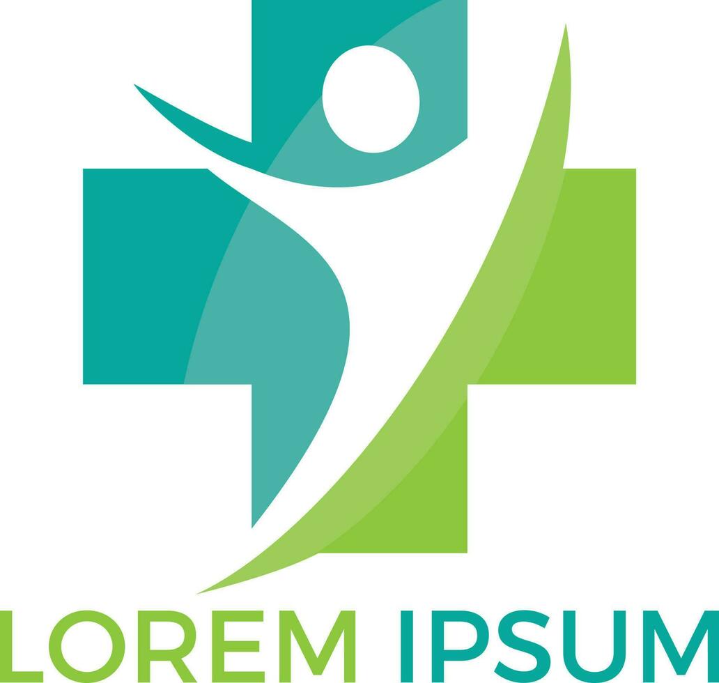 Abstract medical vector logo design. Illustration design of logotype cross health symbol.