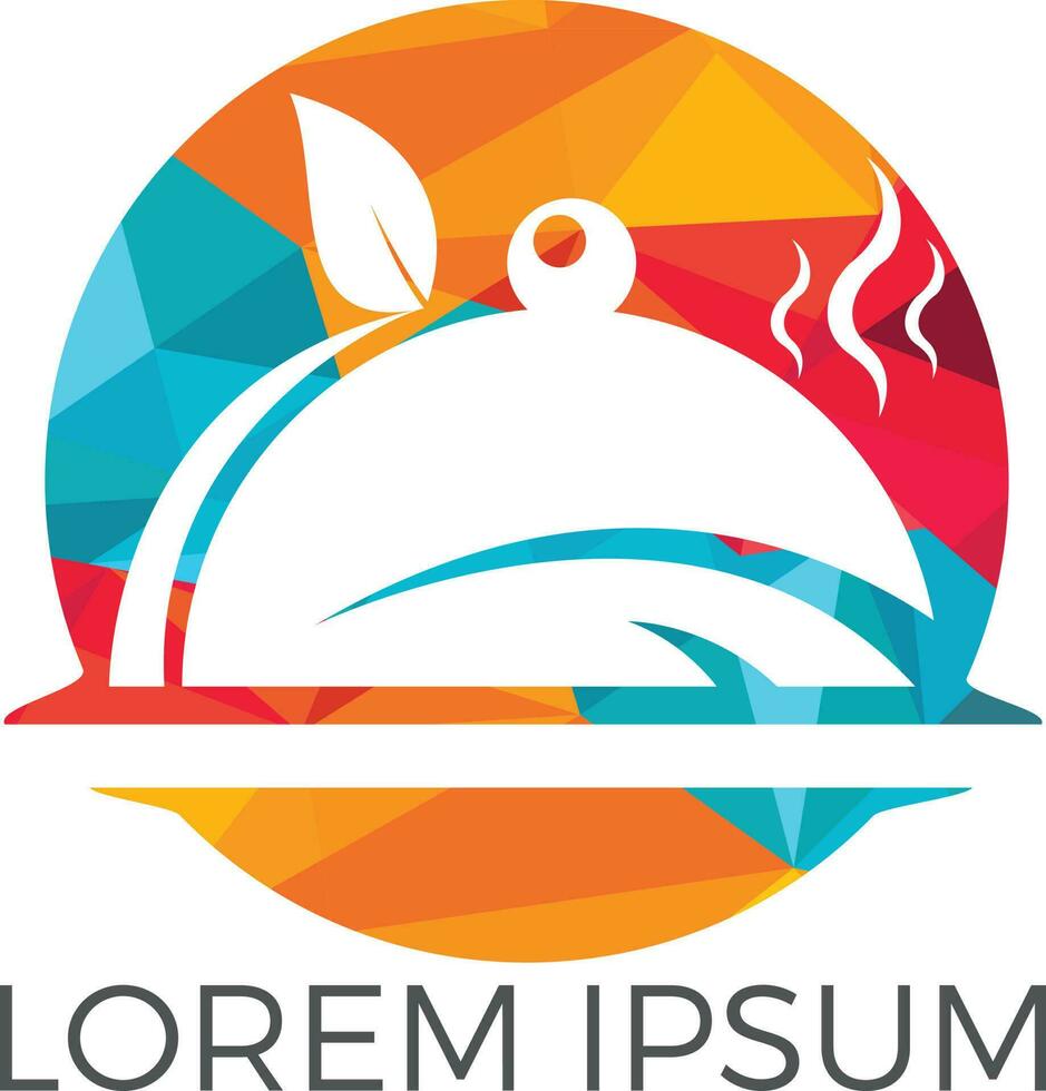 Abstract logo for cafe or restaurant. Graphic food icon symbol for cooking business. vector