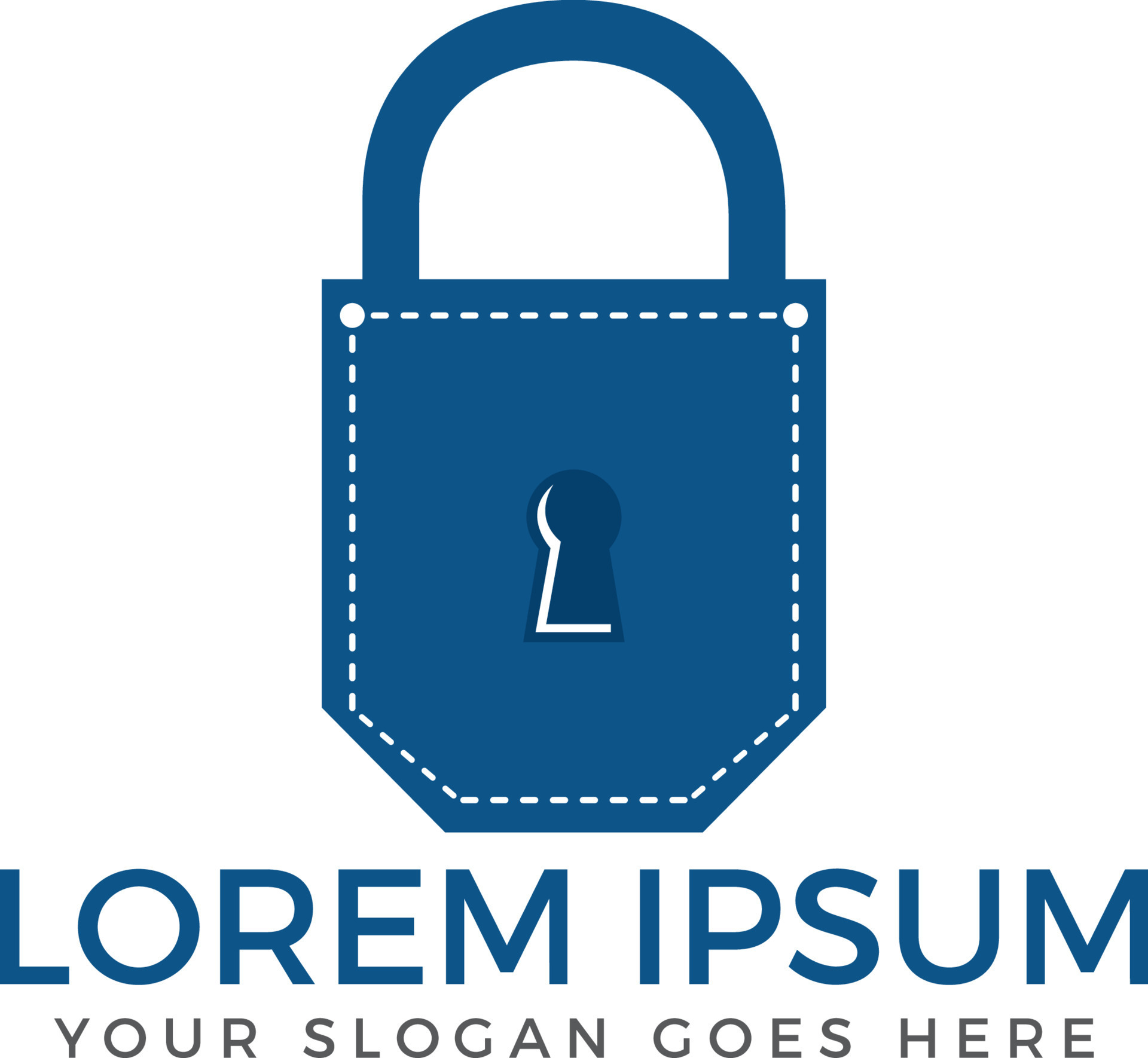 Pocket padlock logo design. Pocket app security logo design. 11714909