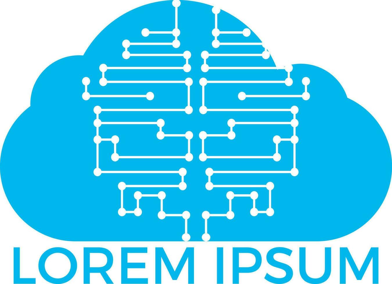 Cloud Networking Modern Technology Logo Vector Design.