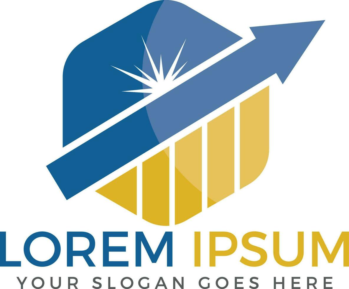 Business finance logo design. Growth graphic vector logo design.