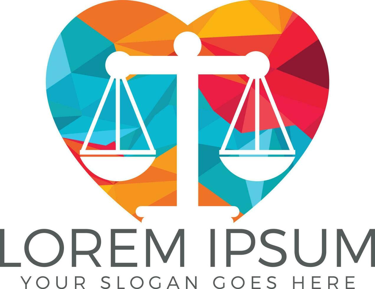 Law firm vector logo design.