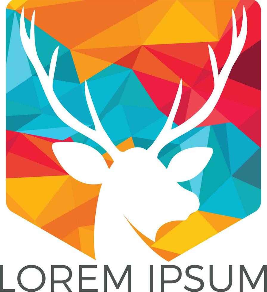 Deer Logo Design. Creative elk vector logo design.