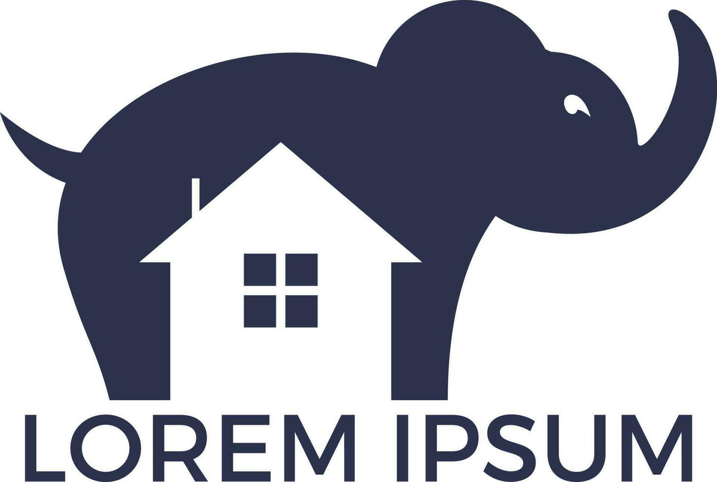 Elephant House logo design. vector