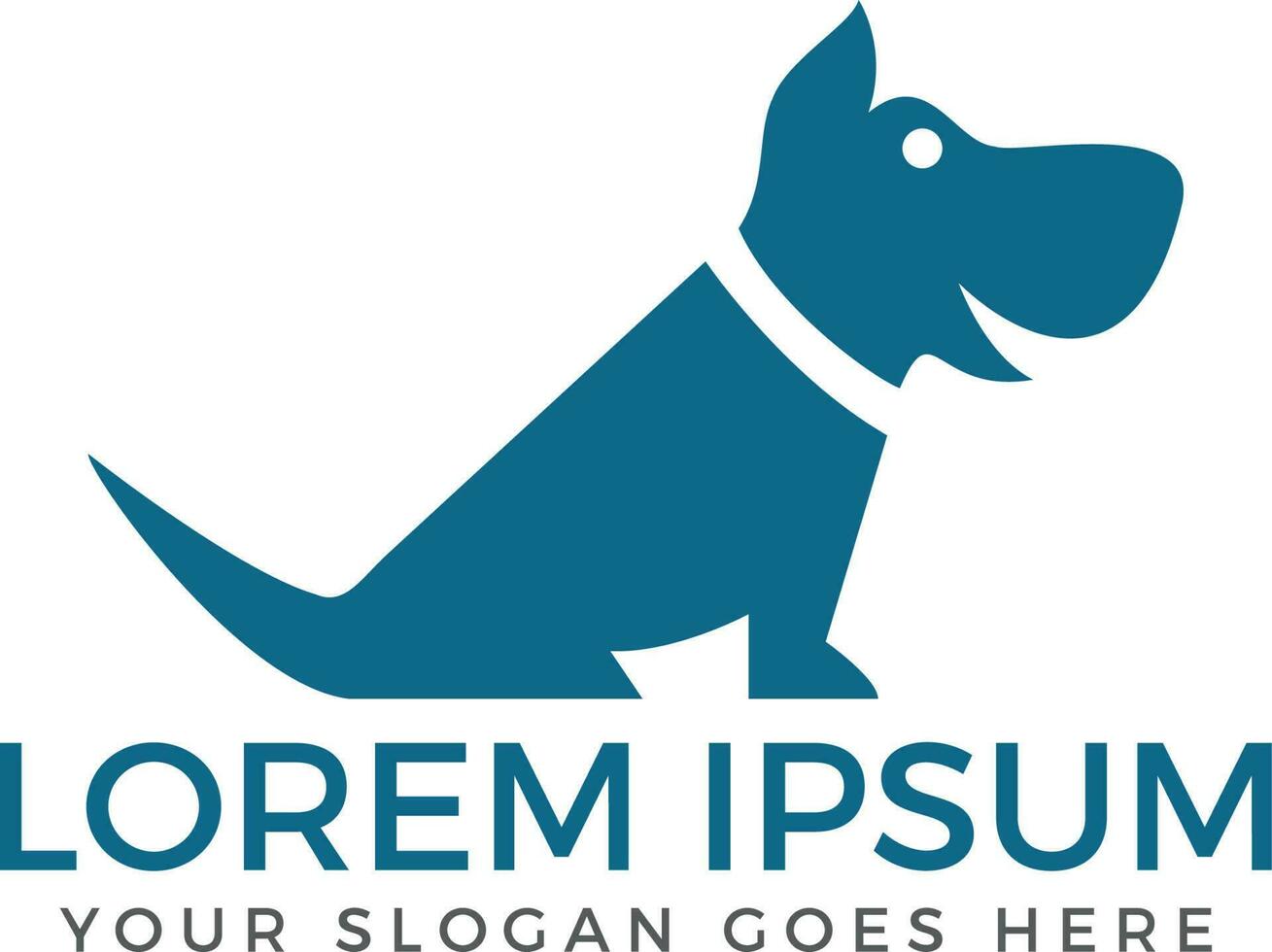 Dog logo abstract design template. vector