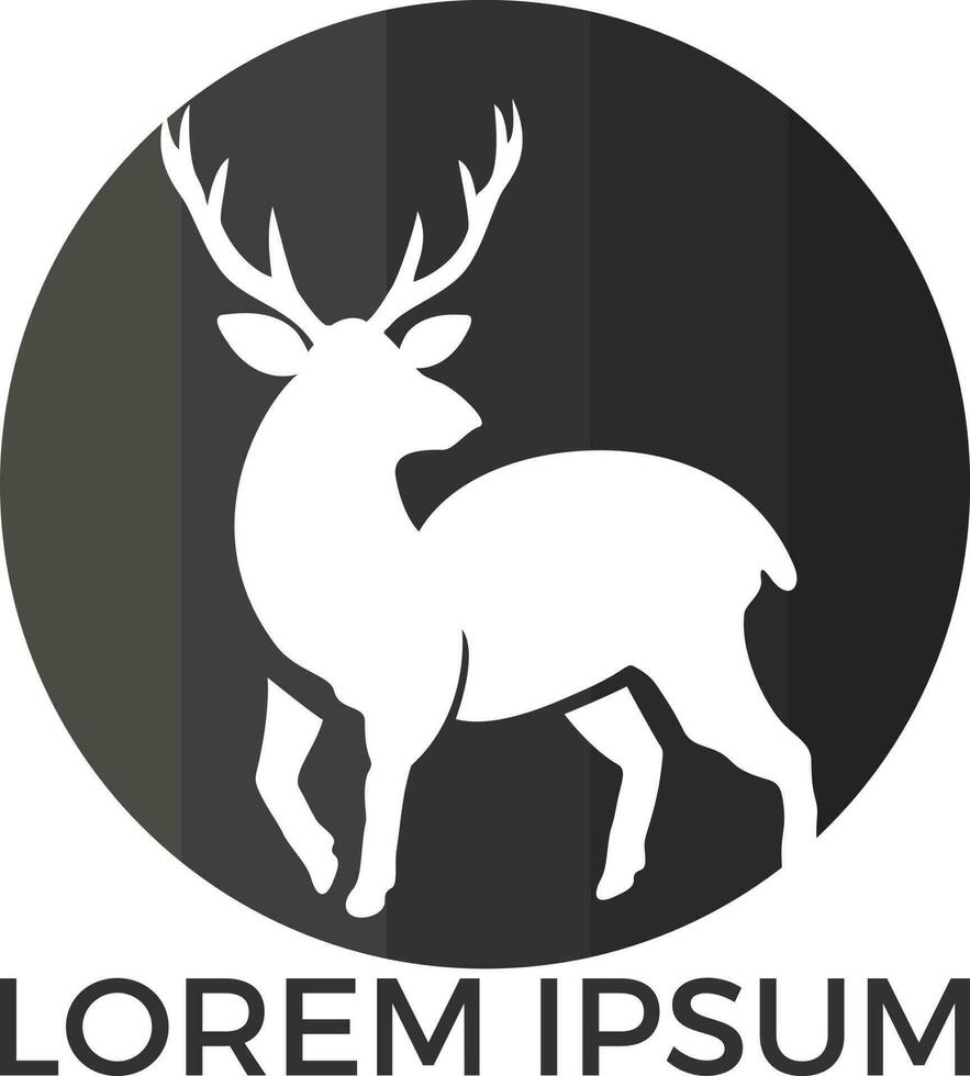 Deer Logo Design. Creative elk vector logo design.