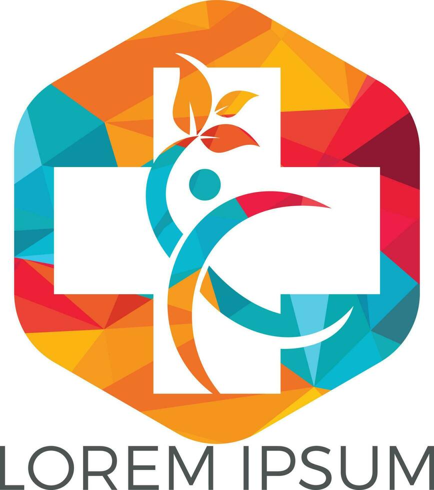 Abstract medical vector logo design. Illustration design of logotype cross health symbol.