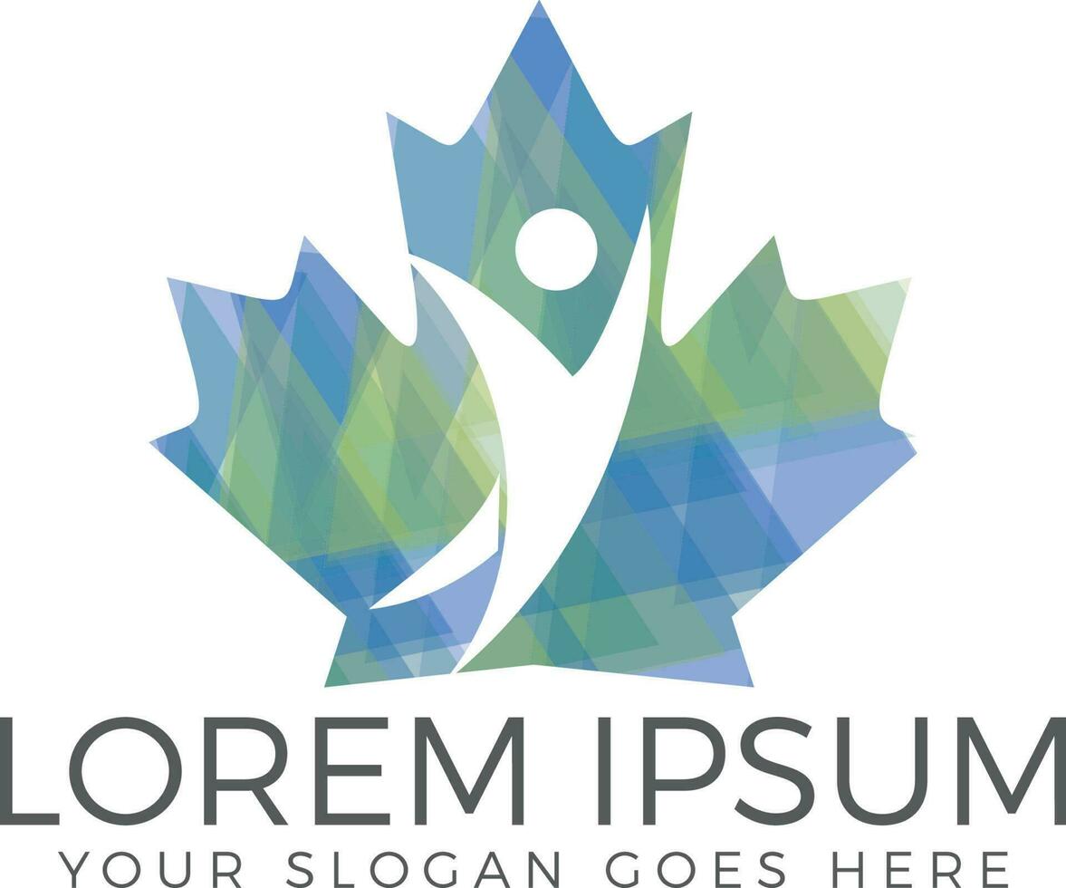 Canada maple logo vector design.