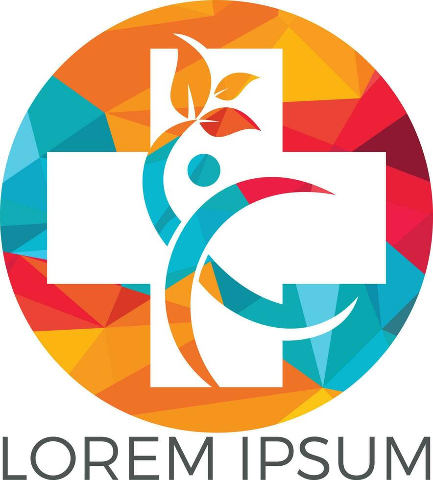Abstract medical vector logo design. Illustration design of logotype cross health symbol.