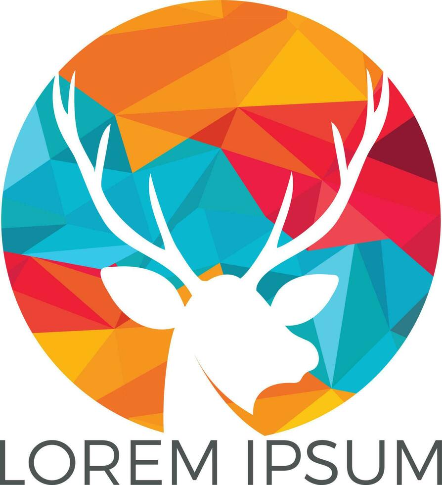 Deer Logo Design. Creative elk vector logo design.