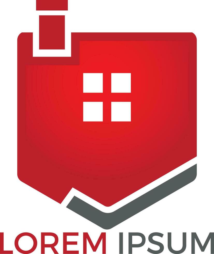 Real estate logo design. Logo symbol or icon for real estates or building construction business. vector