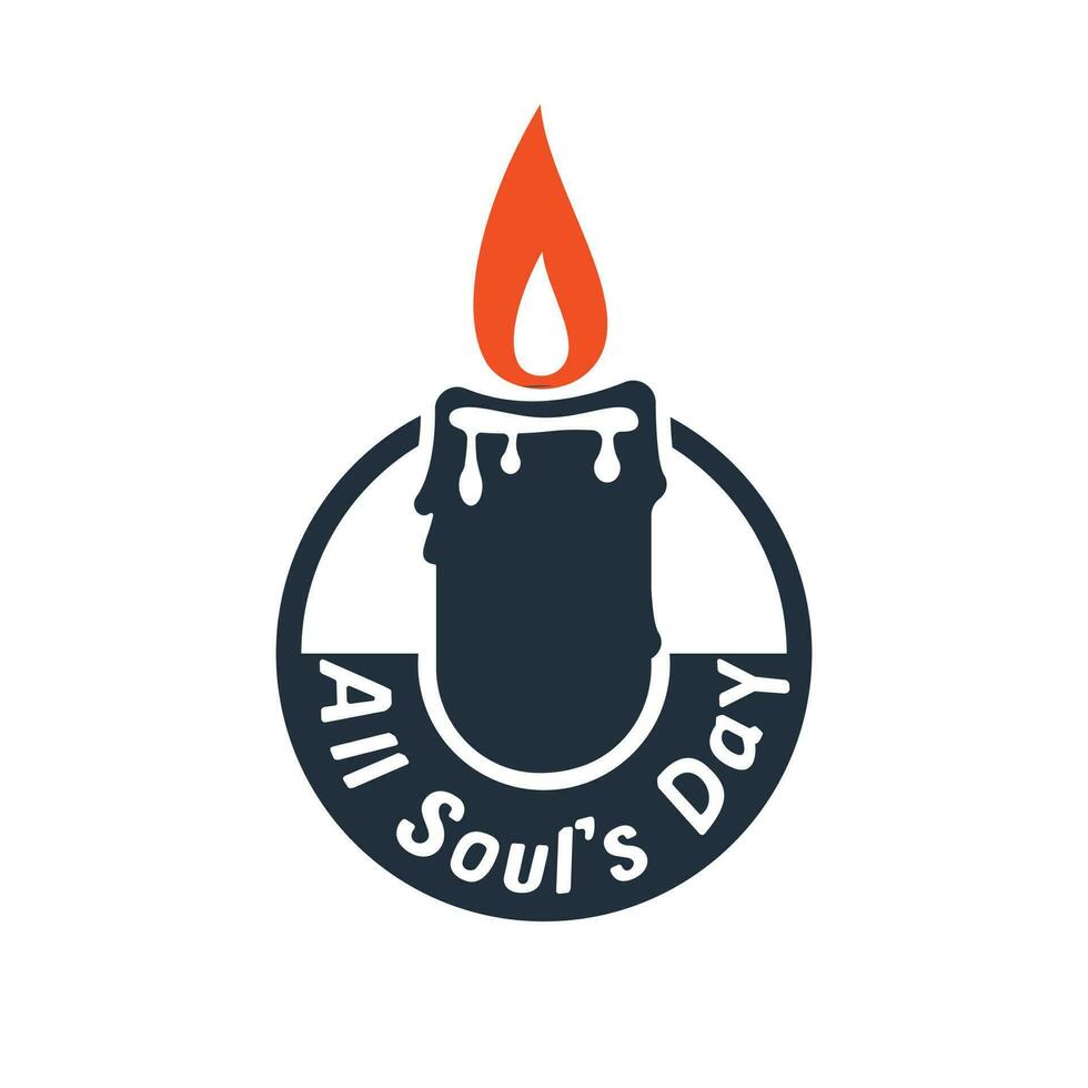 All souls day type vector design. Vector illustration of a Background for All Soul's Day.