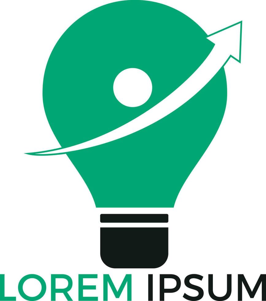 Start up logo design. Light bulb with arrow logo design. Concept for
