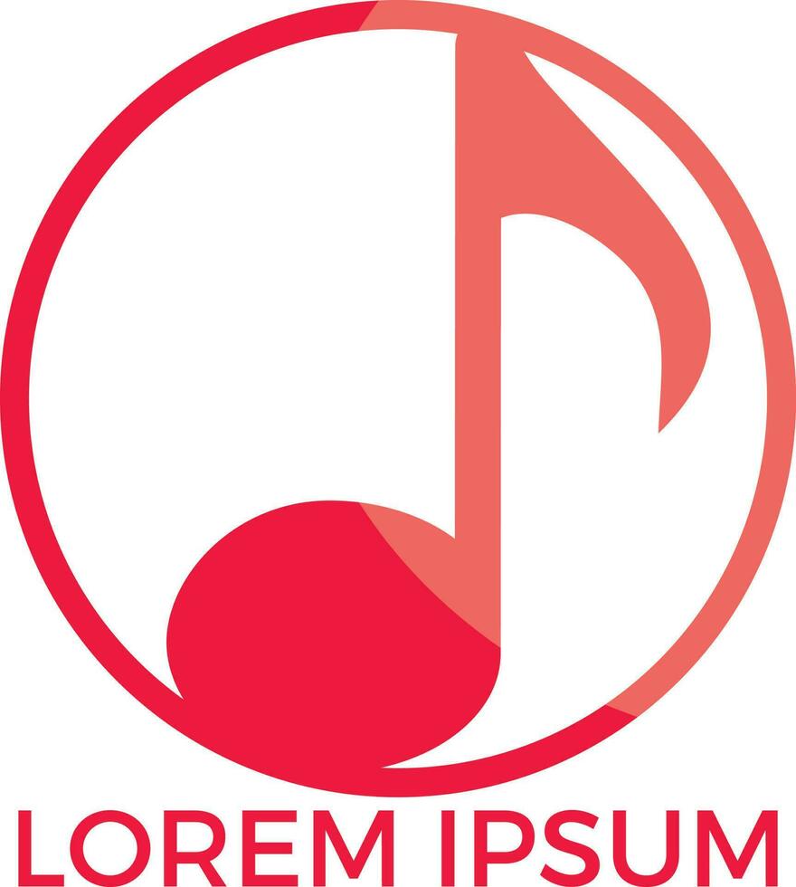 vector de logotipo de música. logotipo de plantilla de nota clave musical. logotipo de la nota. diseño de logotipo de música creativa.