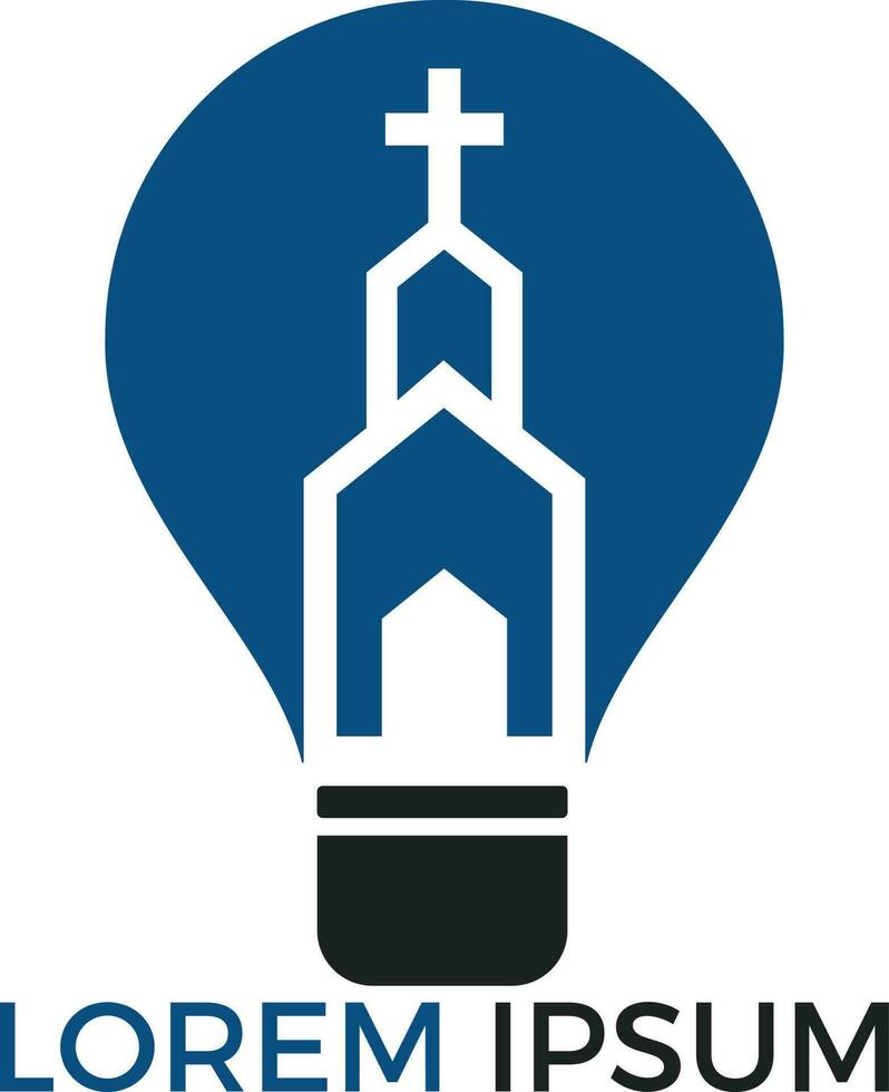 Church logo design. Ministry Logo Design for Church. The Lamp of Jesus Christ. God's lamp sign. vector