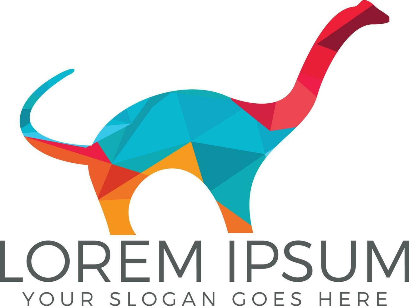 Dinosaur vector logo design.