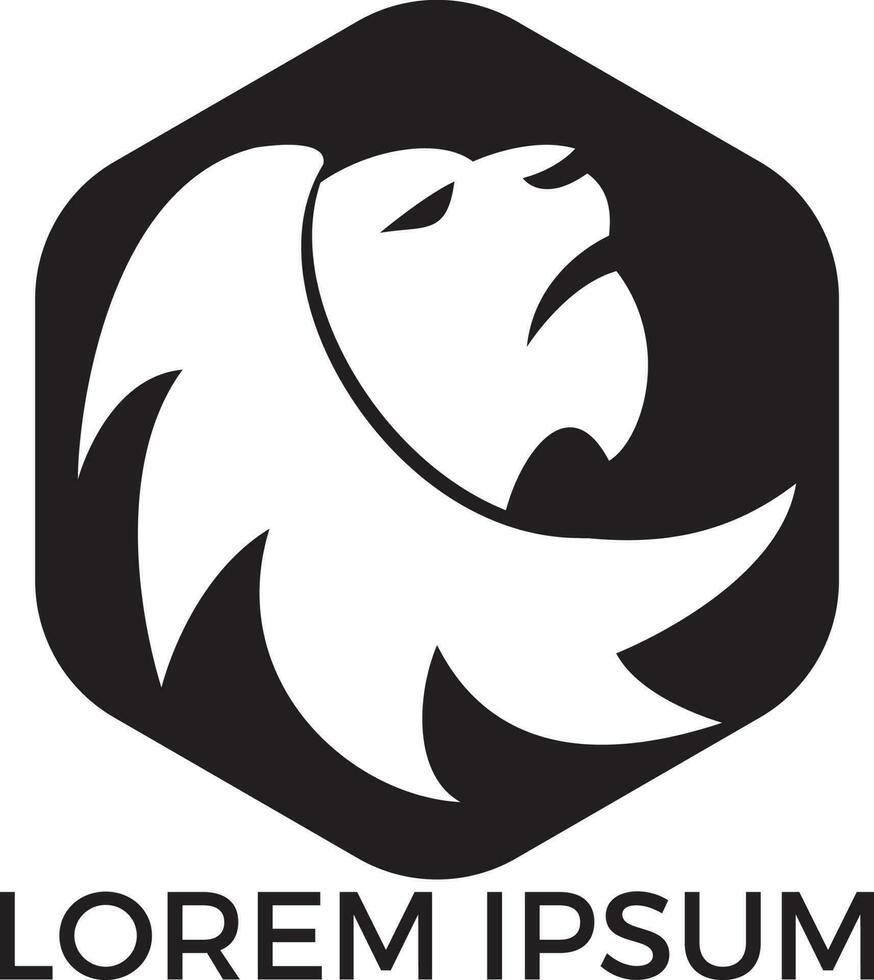 Lion head logo vector. Wild lion head graphic illustration. vector