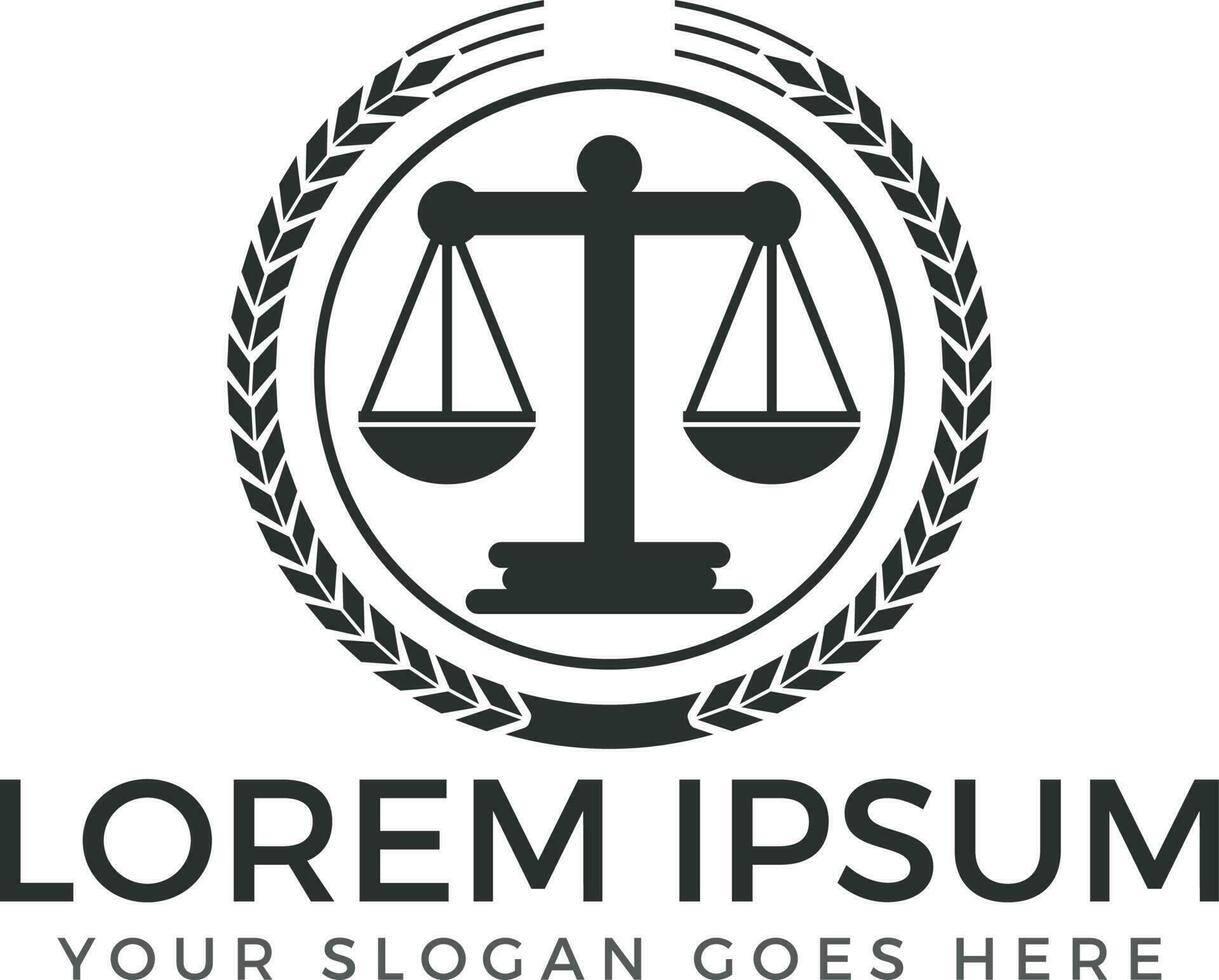 Law firm vector logo design.