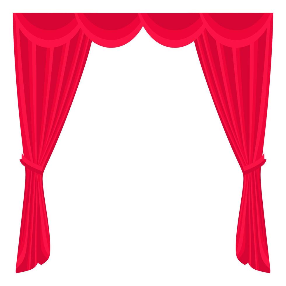vector de decoración de cortina